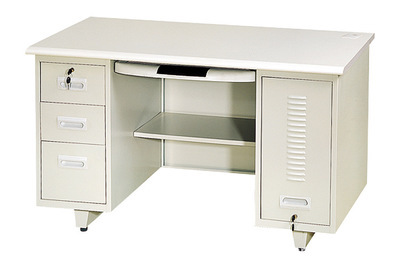 供應(yīng)灰白鋼木結(jié)構(gòu)電腦臺、寫字臺與辦公臺——廣州市鑫吉達辦公設(shè)備制造